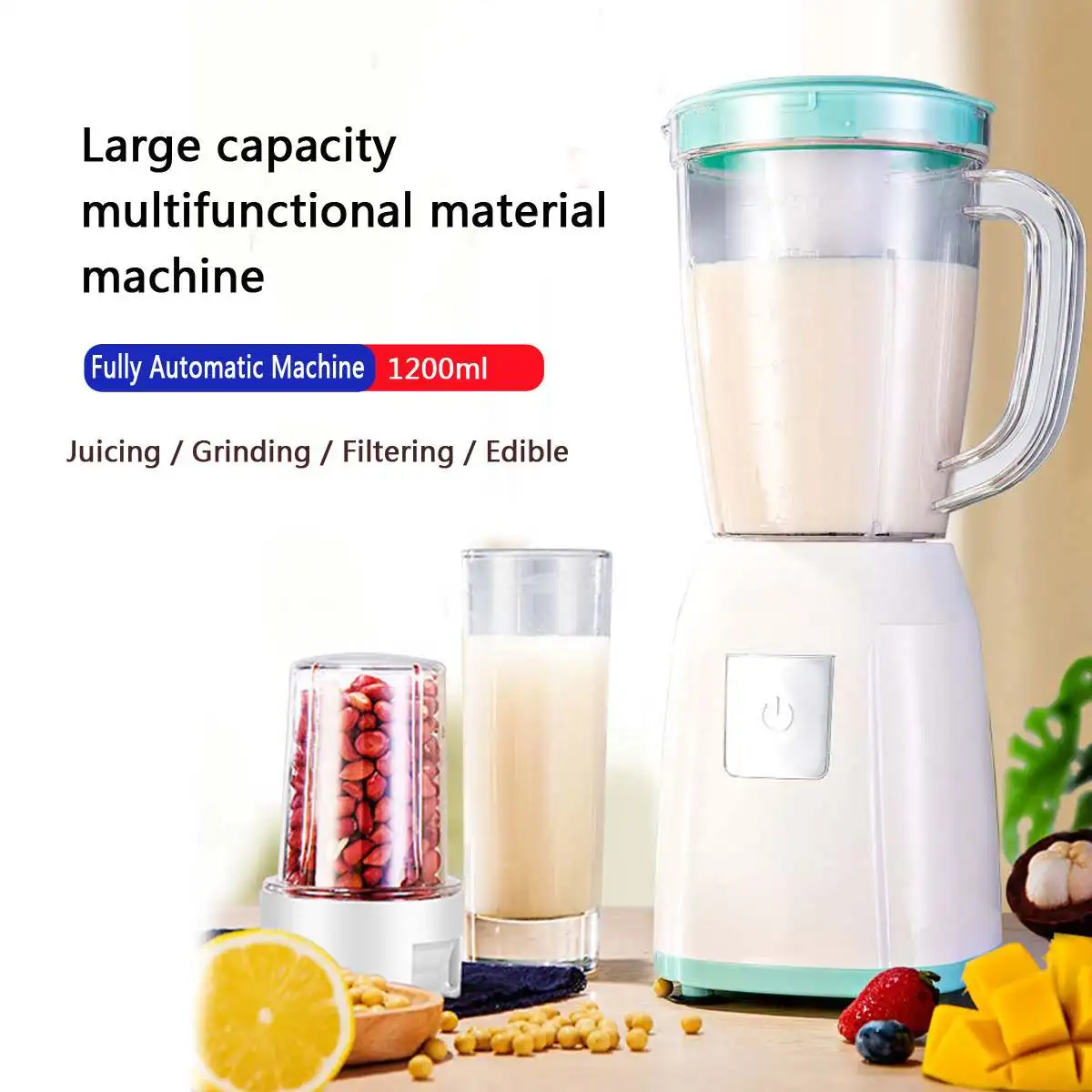 

220V Multi-functional Cooking Machine Meat Grinder Household 1200ml Fast Stirring Food Mixer Home Juicer 300W