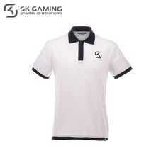 Поло SK Gaming мужское белое из хлопка