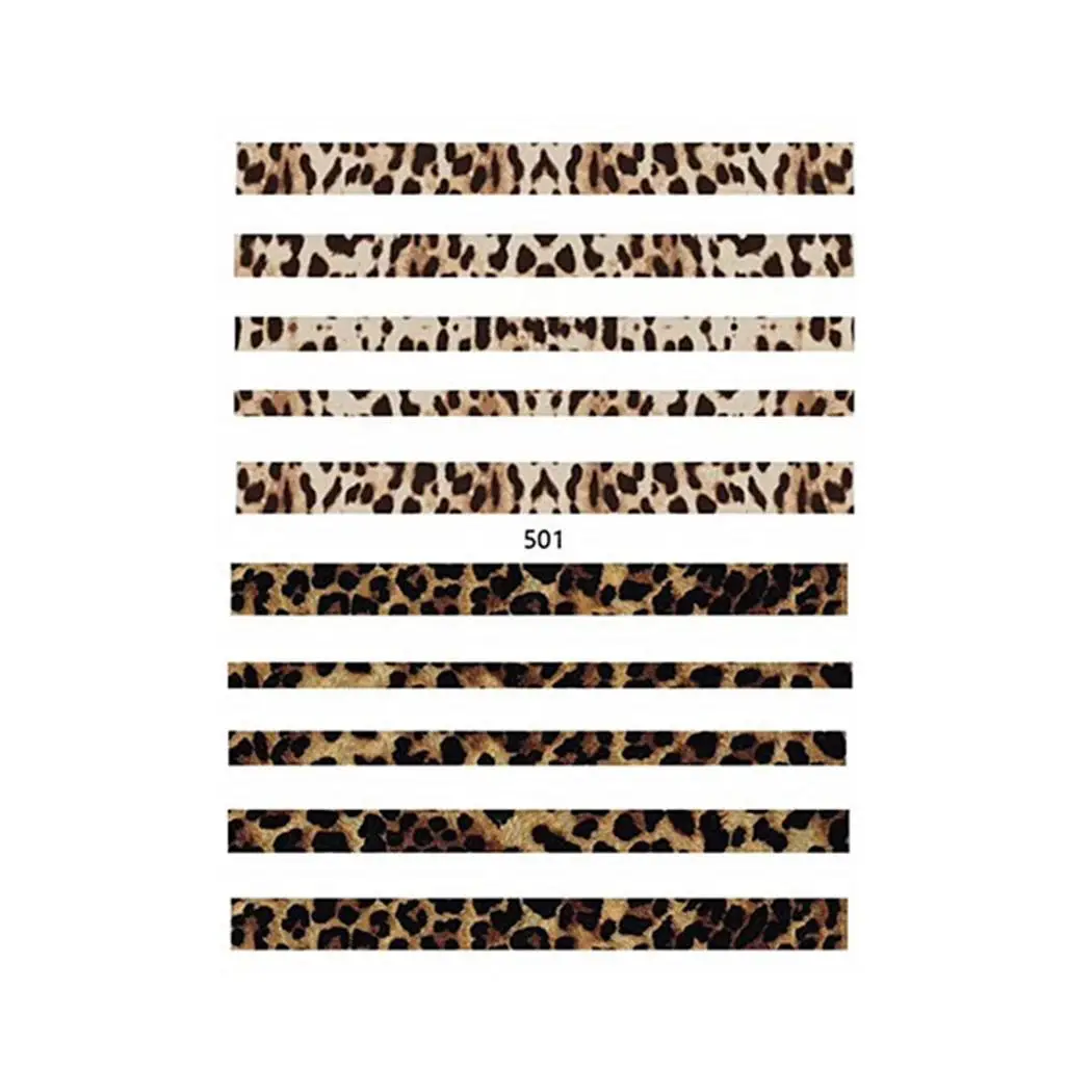 Leopard Print Pattern Переводные картинки для дизайна ногтей модные наклейки подходят