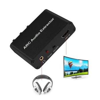 

New HDMI ARC Audio Extractor Audio Adapter 3.5mm Stereo Fiber Coaxial Converter for Amplifier Soundbar Speaker HDTV High Quality