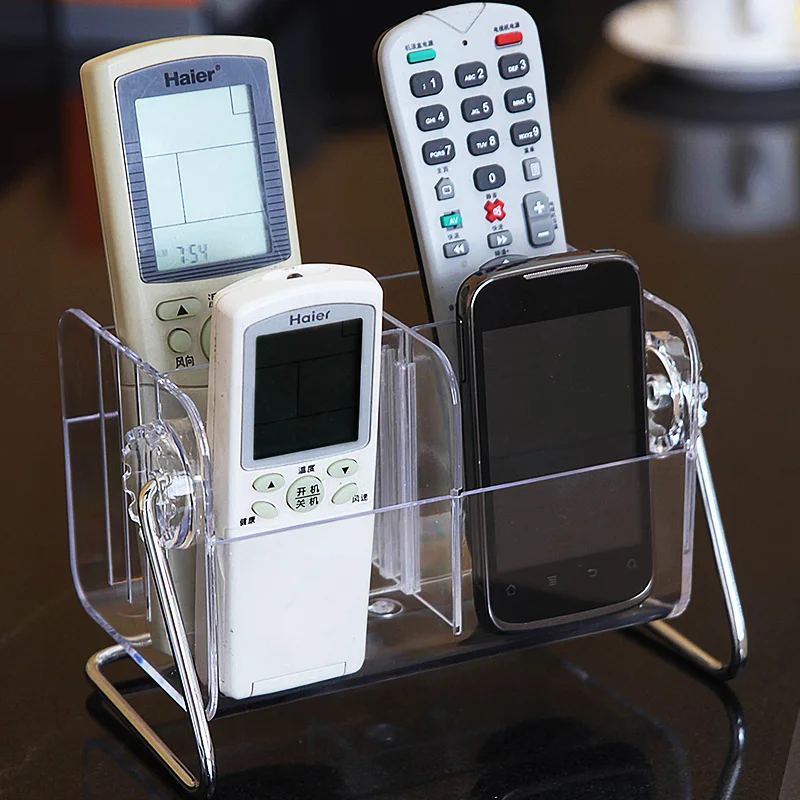 Remote control storage modern glossy desktop acrylic cosmetic sundries