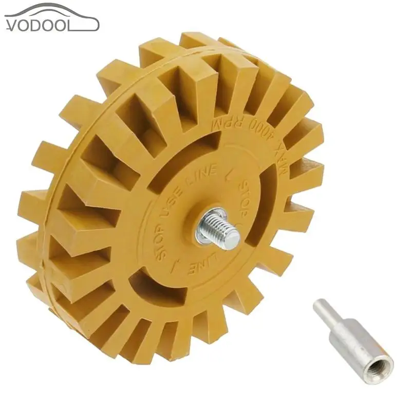 pneumatic car sticker film glue remover pinstripe decal eraser rubber disk paint cleaner car wash cleaning polish auxiliary tool