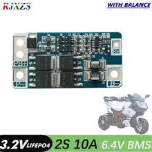 Bms 2S 10A с балансом lifepo4 6,4 V 18650 BMS PCM плата защиты батареи bms pcm для lifepo4 батарейный блок
