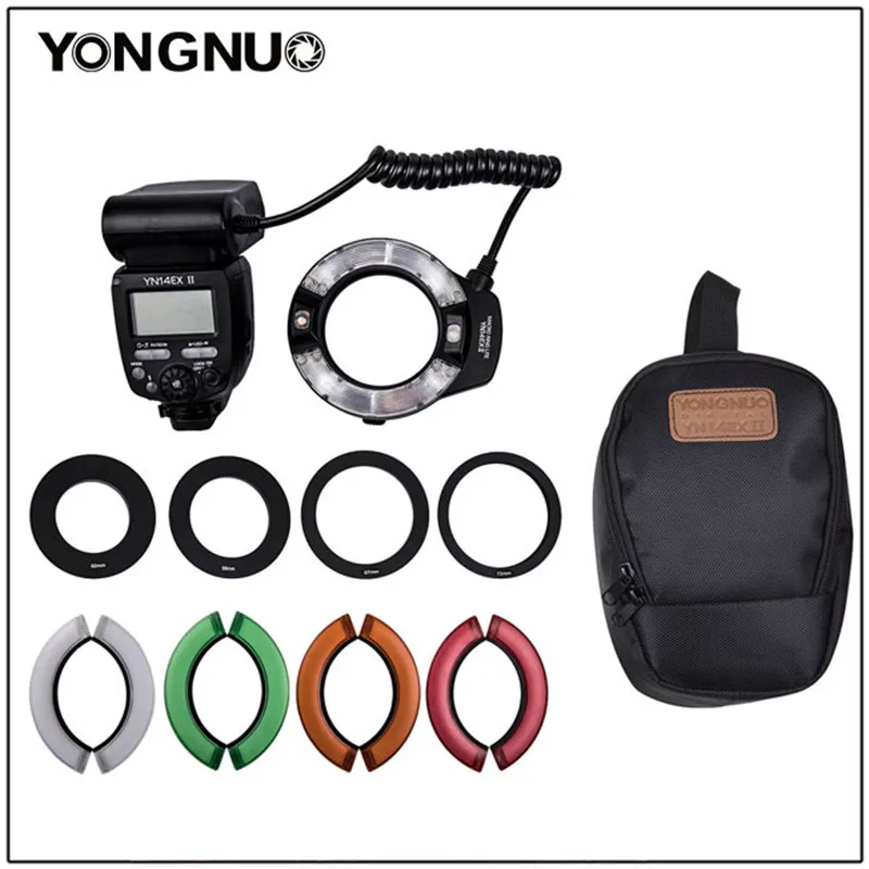 Кольцевая вспышка YongNuo YN 14EX II YN14EXII для макросъемки Speedlite Light Canon 5Ds 5Dsr 760D 5D Mark III 7D 60D