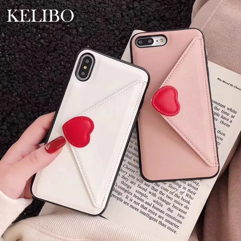 Чехол-накладка для iPhone 7 8 6 6s Plus X XR XS Max кожа с вышивкой в виде сердца | Мобильные