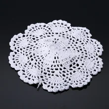 3pcs White Cotton Blend Lace Doilies 20cm Hand Crochet Floral Doilies Cotton Coasters Lot Round Applique For Wedding Decor 3pcs White Cotton Blend Lace Doilies 20cm Hand Crochet Floral Doilies Cotton Coasters Lot Round Applique For Wedding Decor