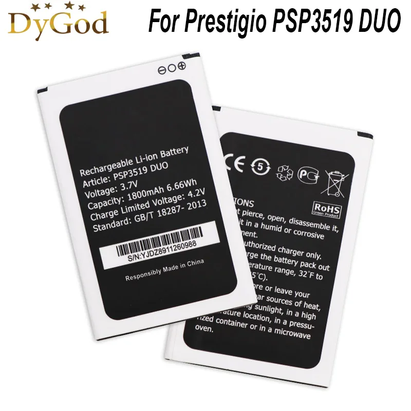DyGod 1800 мАч для Prestigio PSP3519 батарея Wize K3 3519 PSP3519Duo высокое качество Мобильный телефон