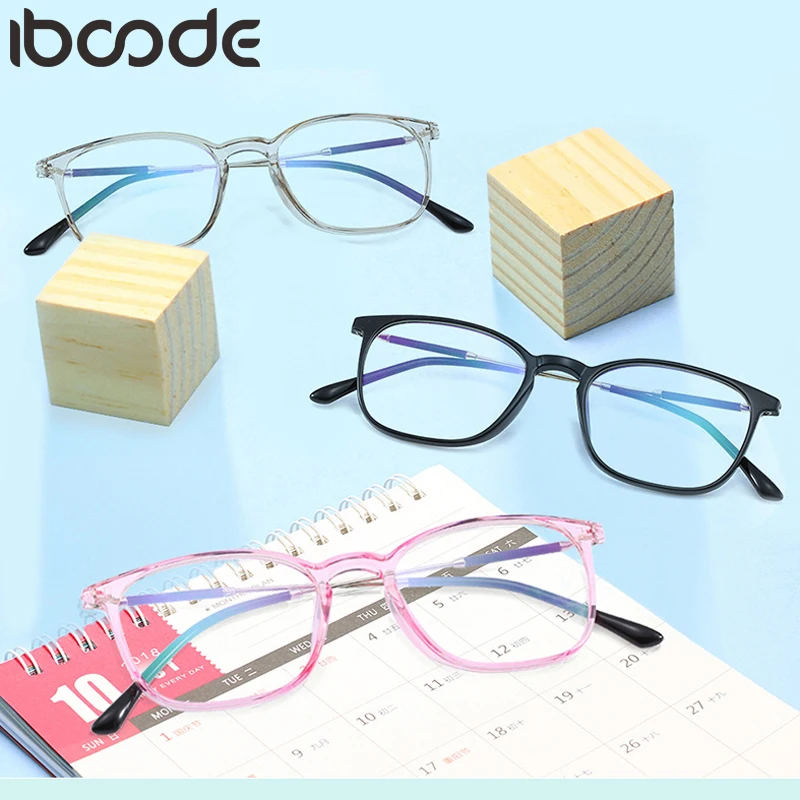 

iboode TR90 Memory Glasses Men Women Anti-blue Ray Plain Mirror Optical Ultralight Spectacle Vintage Eyeglasses Computer Glasses