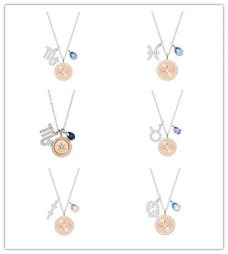 

Twelve Constellation Combine Silver Wholesale Necklace Friendship Women Woman Japan South Korea Clavicle Chain Choker Jewelry