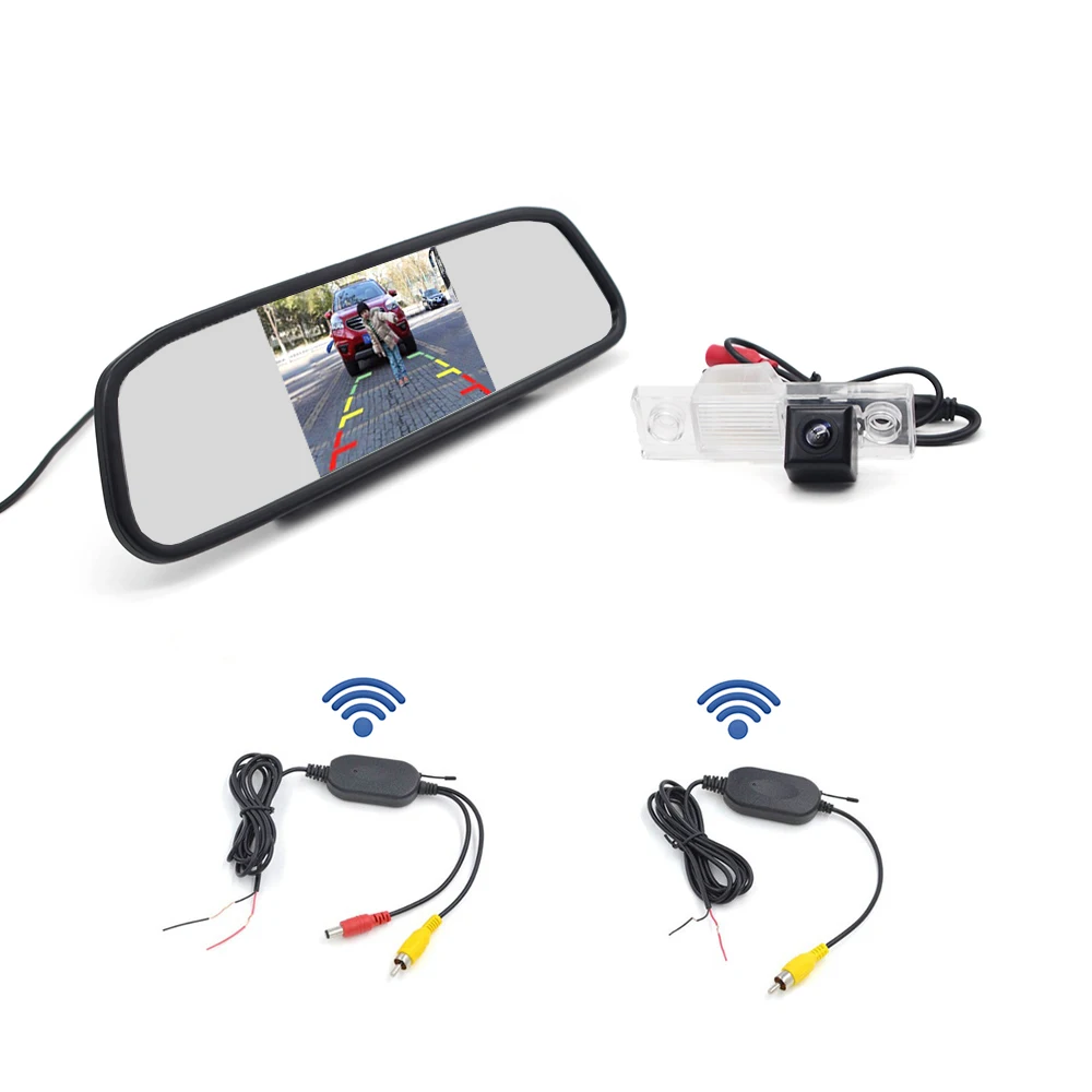

4.3" Rearview Mirror Monitor + Wired / Wireless Car Rear View Camera for CHEVROLET EPICA LOVA AVEO CAPTIVA CRUZE LACETTI