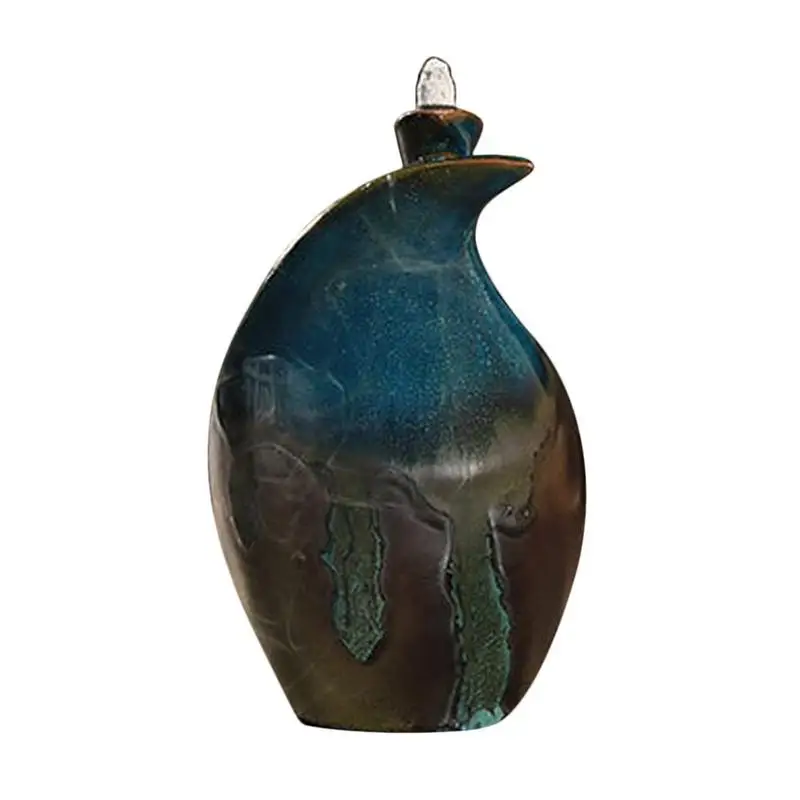 

Ceramic Backflow Incense Burner Waterfall Smoke Incense Holder For Living Room Decorations Aromatherapy Diffusers Ornament Home