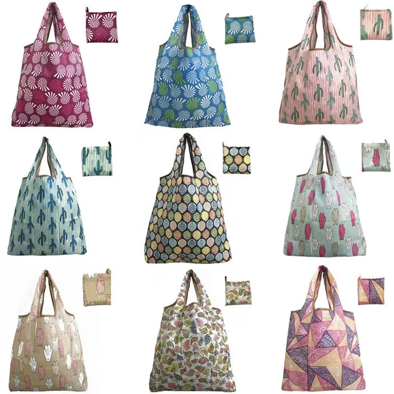 2019 Unisex Foldable Handy Eco-Friendly Shopping Bag Reusable Tote Pouch Recycle Waterproof Storage Handbags Sample Travel Bag 2019 Unisex Foldable Handy Eco-Friendly Shopping Bag Reusable Tote Pouch Recycle Waterproof Storage Handbags Sample Travel Bag