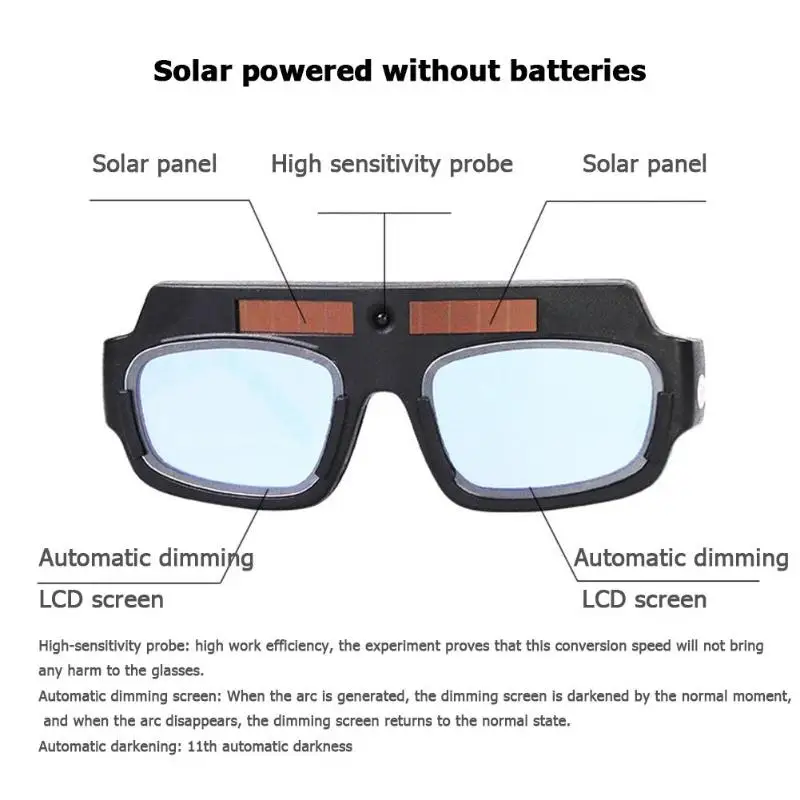 No Sultry Comprehensive Protection Welding Eyes Protection Welding Goggle Solar Auto Darkening Welding Goggle 