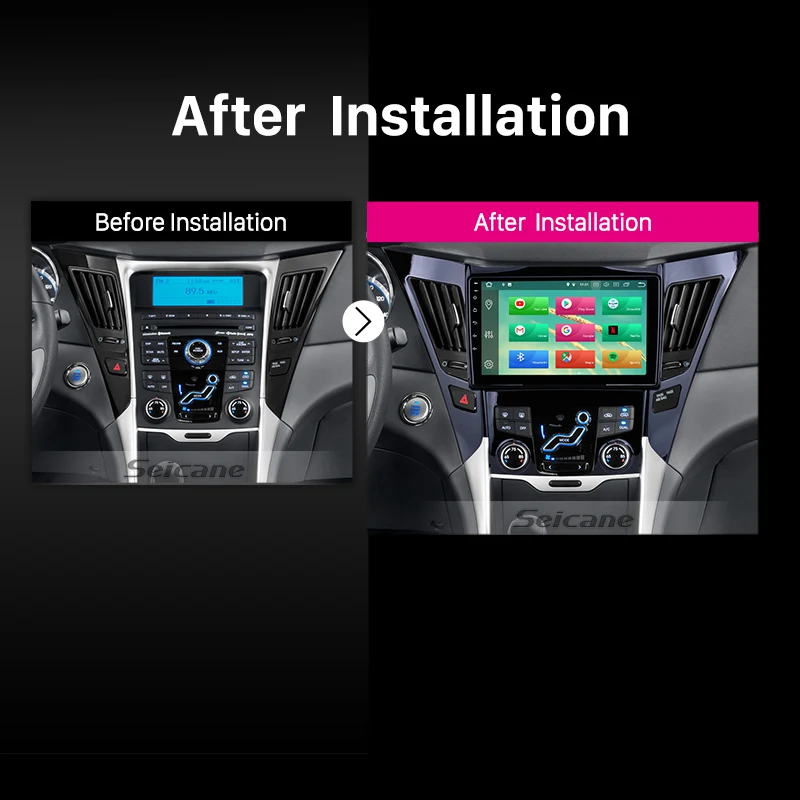 Flash Deal Seicane Navi 1Din 9" HD Android 9.0 GPS Car Radio For HYUNDAI Sonata i40 i45 2011 2012-2015 Multimedia Player Stereo Head Unit 5