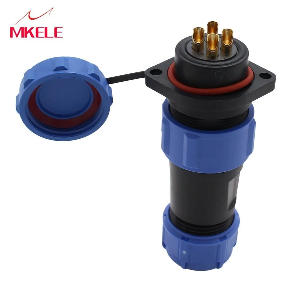 SP21-4P Waterdichte Luchtvaart Connector  IP68 Power Cable Connector Mannelijke Plug En Femal Socket Kabel Connector