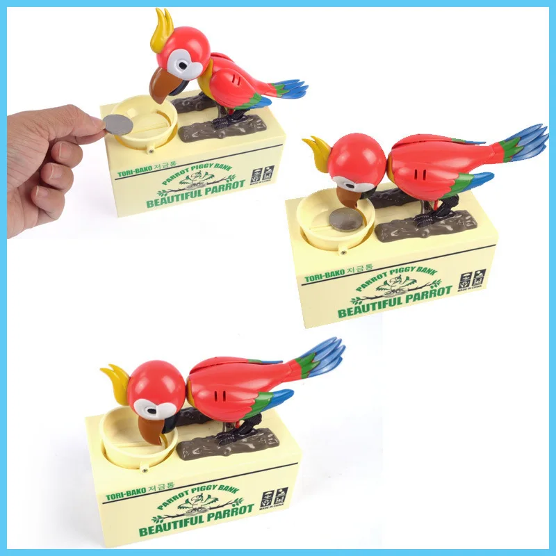 

Cutest Parrot Coin Bank Stealing Money My Parrot Piggy Box For Christmas Day Robotic Bird Money Pot Children Birthday Gift