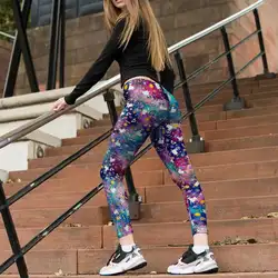 Для женщин 3D цифровой печати Альпака леггинсы для спортивные эластичные штаны талии Тонкий Длинные штаны тенденции моды в европейском и