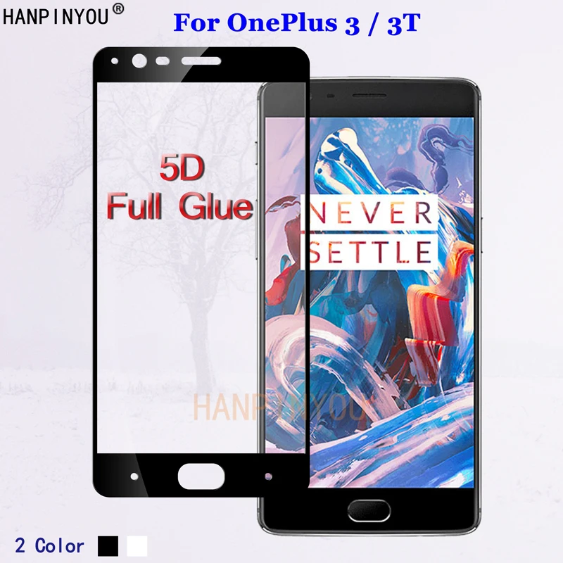 

For OnePlus 3 A3000 / 3T A3010 One Plus 3 3T 5.5" 5D Full Glue Full Coverage Tempered Glass 9H Premium Screen Protector Film