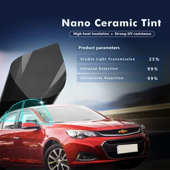 IR90/% VLT70/% Nano Ceramic Green Tint Film Solar Car Window Sticker 50cmX152cm