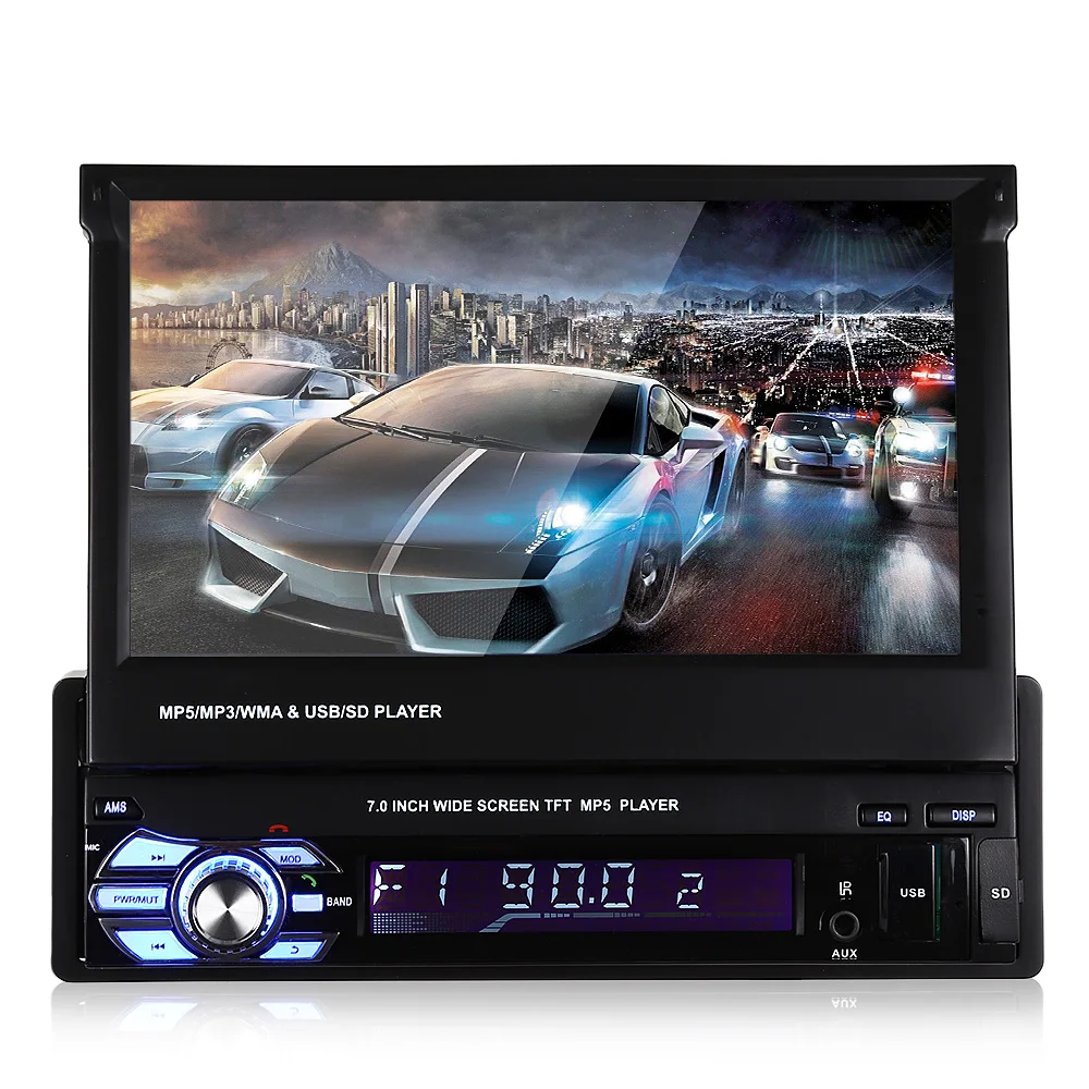 Универсальный 9601 1 Din Автомобильный мультимедийный плеер 7 0 дюймов TFT ЖК экран MP5