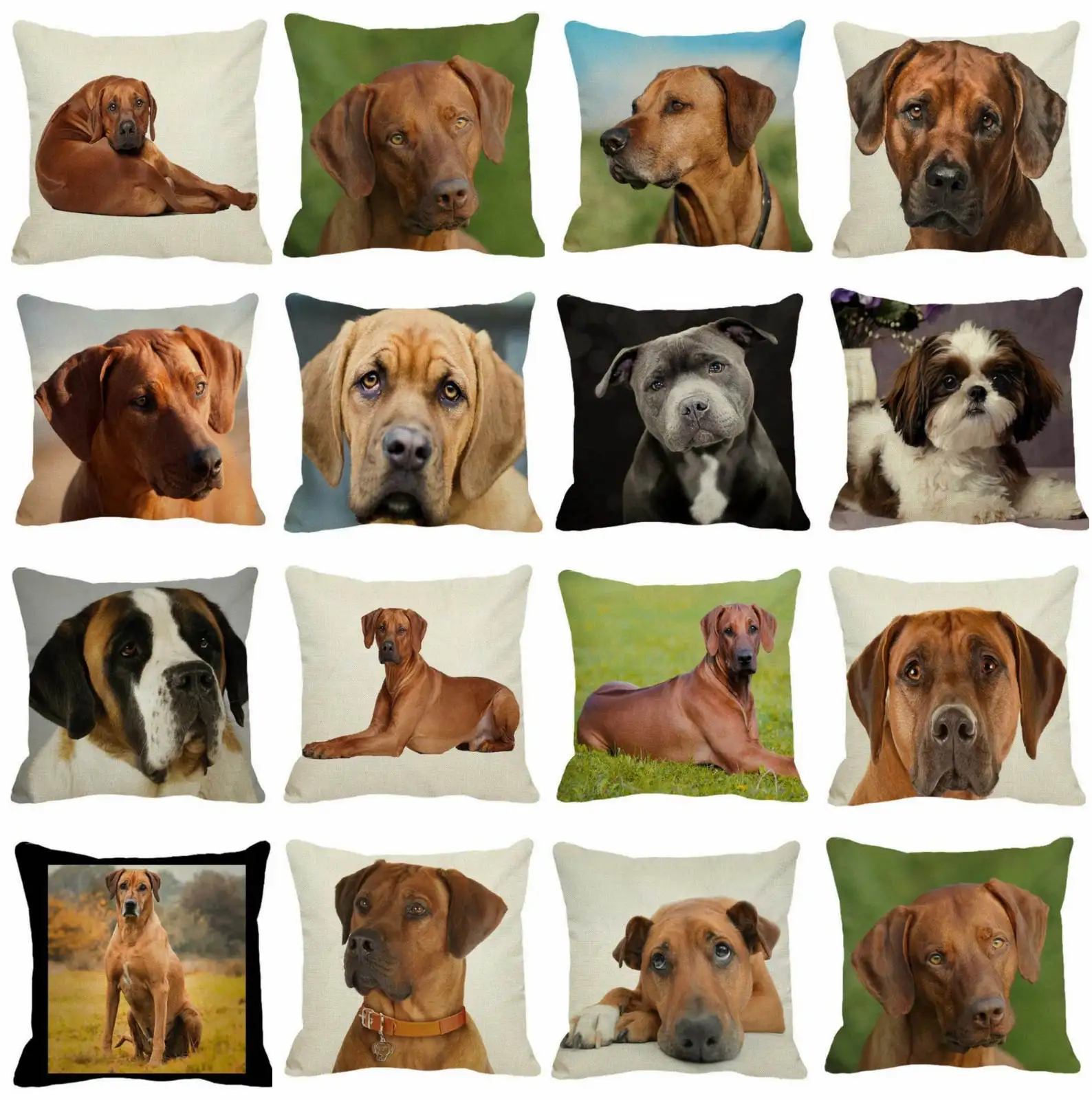 

HGLEGYW Animal Pattern Pillow Case Throw Pillowcase Cotton Linen Printed Pillow Covers For Office Home Textile
