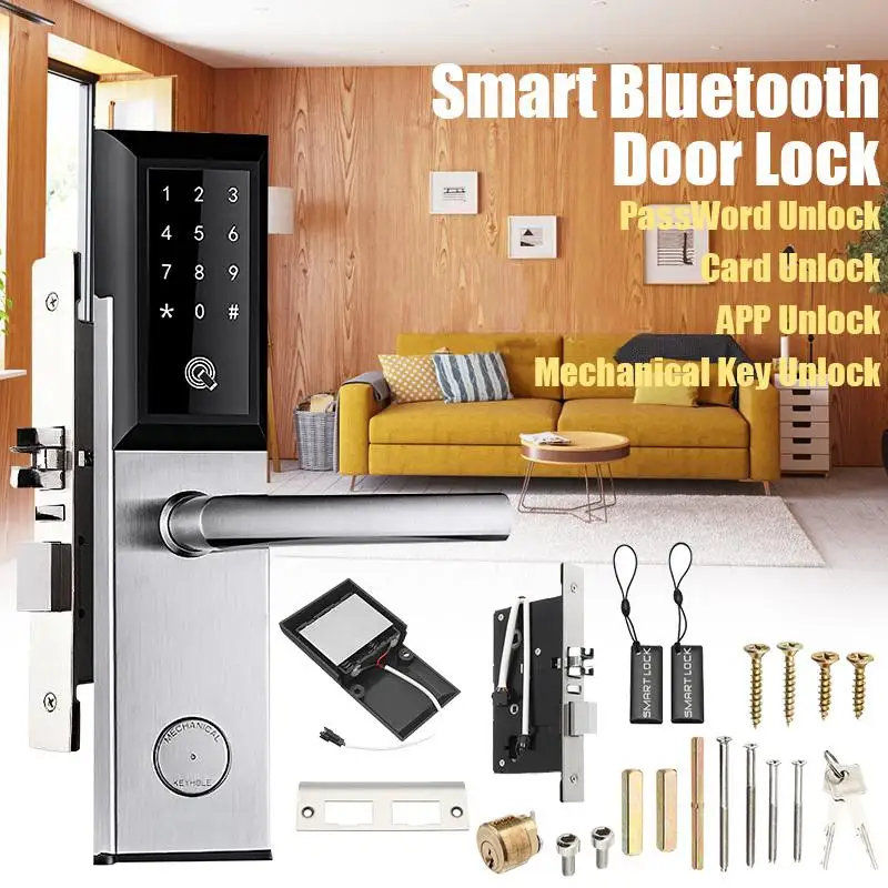 

Security Electronic Door Lock APP WIFI bluetooth Smart Screen Lock, Digital Code Keypad Deadbolt For Home Hotel Apartment