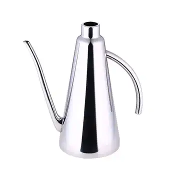 

304 Stainless Steel Oil Pot Dustproof Insect Proof Leak Proof Cover Long Mouth Bottle Creative Kitchen Cooking Storage Bottle