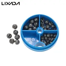 0,6/1/1,5/1,8g съемный круглый привести Разделение выстрел комплект грузил открытым свинцовая весов рыболовные снасти бобы грузило с коробкой