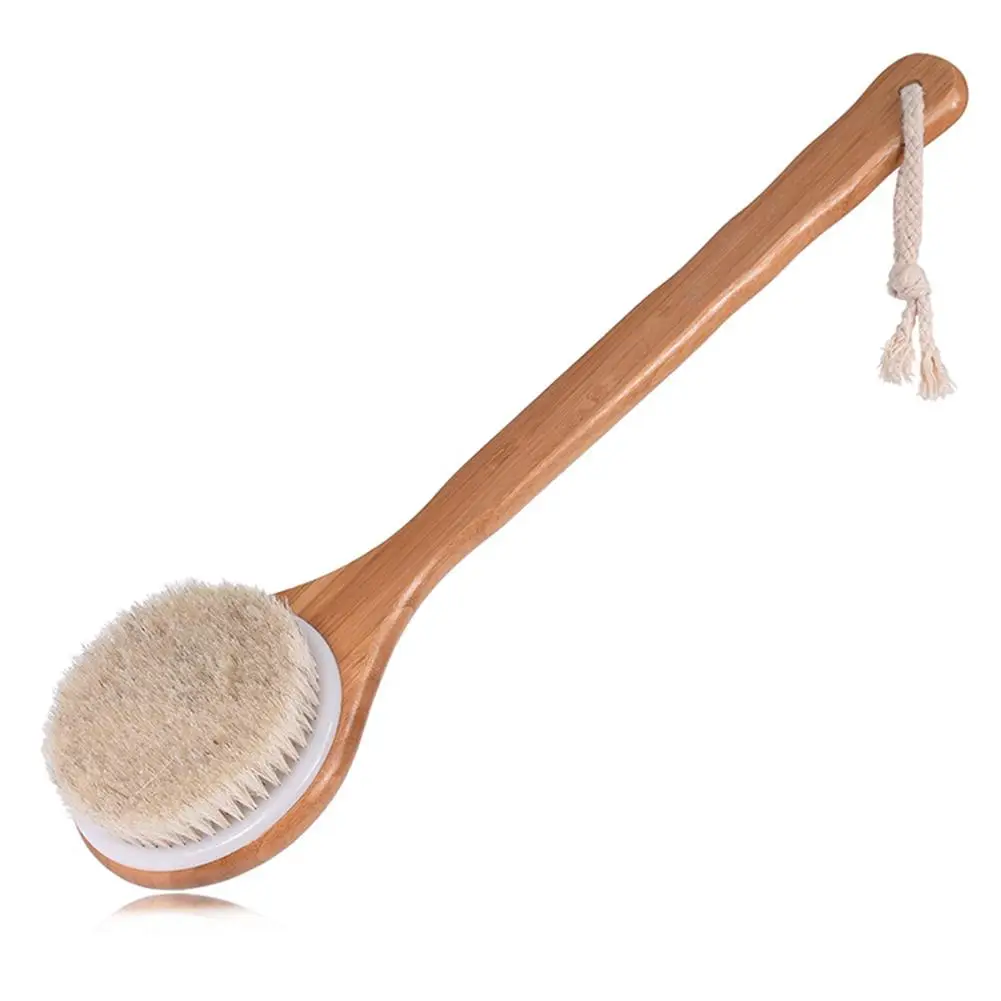 

Shower Bathing Body Brush Deep Cleaning Back Scrubber with Long Bamboo Handle Bath Brushes New