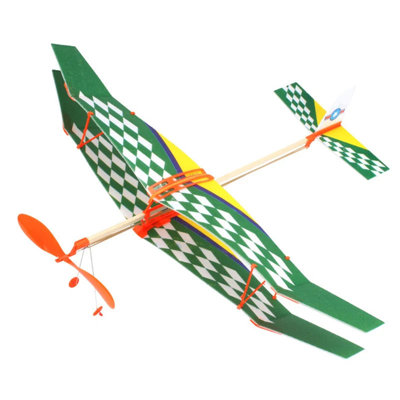 

Fashion Rubber Band plane Elastic Powered Glider Flying Airplane Plane DIY Kids Children Toy