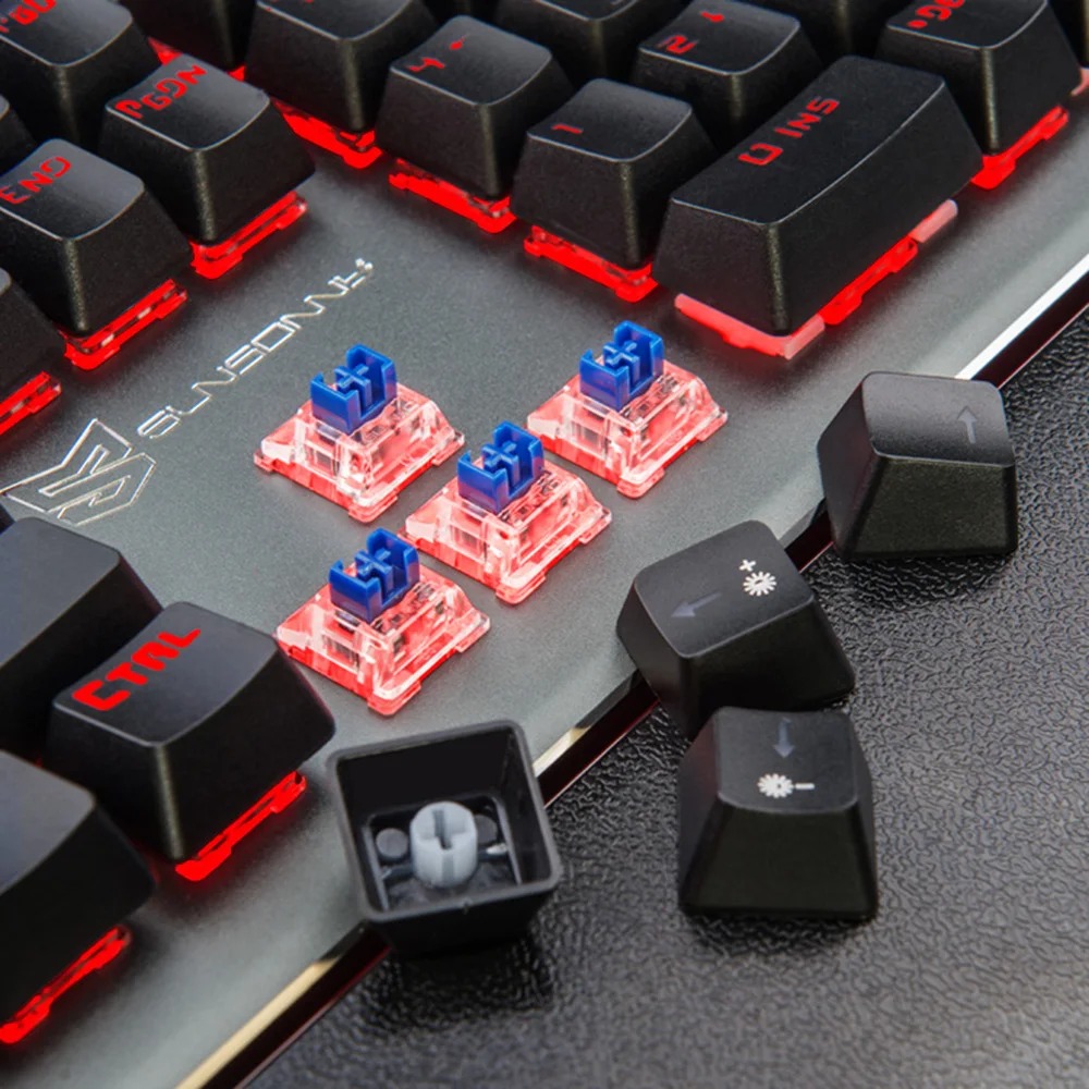 SUNSONNY S J6 Проводная Механическая игровая клавиатура синий переключатель