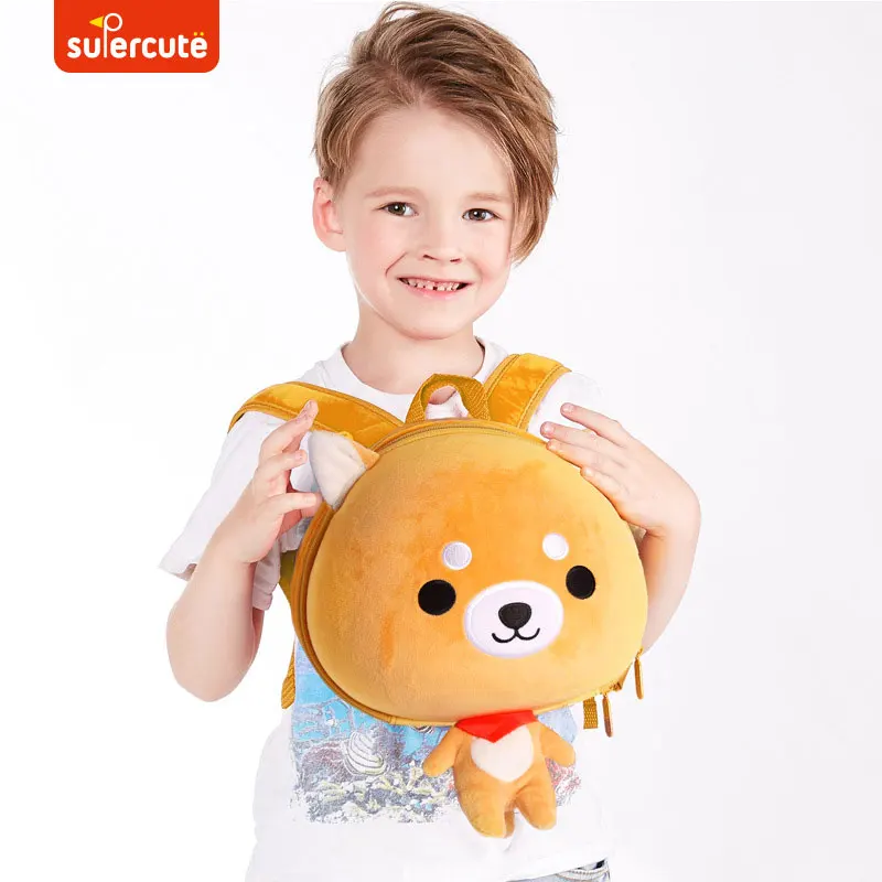 

2~4 Years Old Cute Plush Animal Dog BackpackTraveling Outdoor for Children T0oddler Shiba Backpacks Anti-lost Soft Light Bag