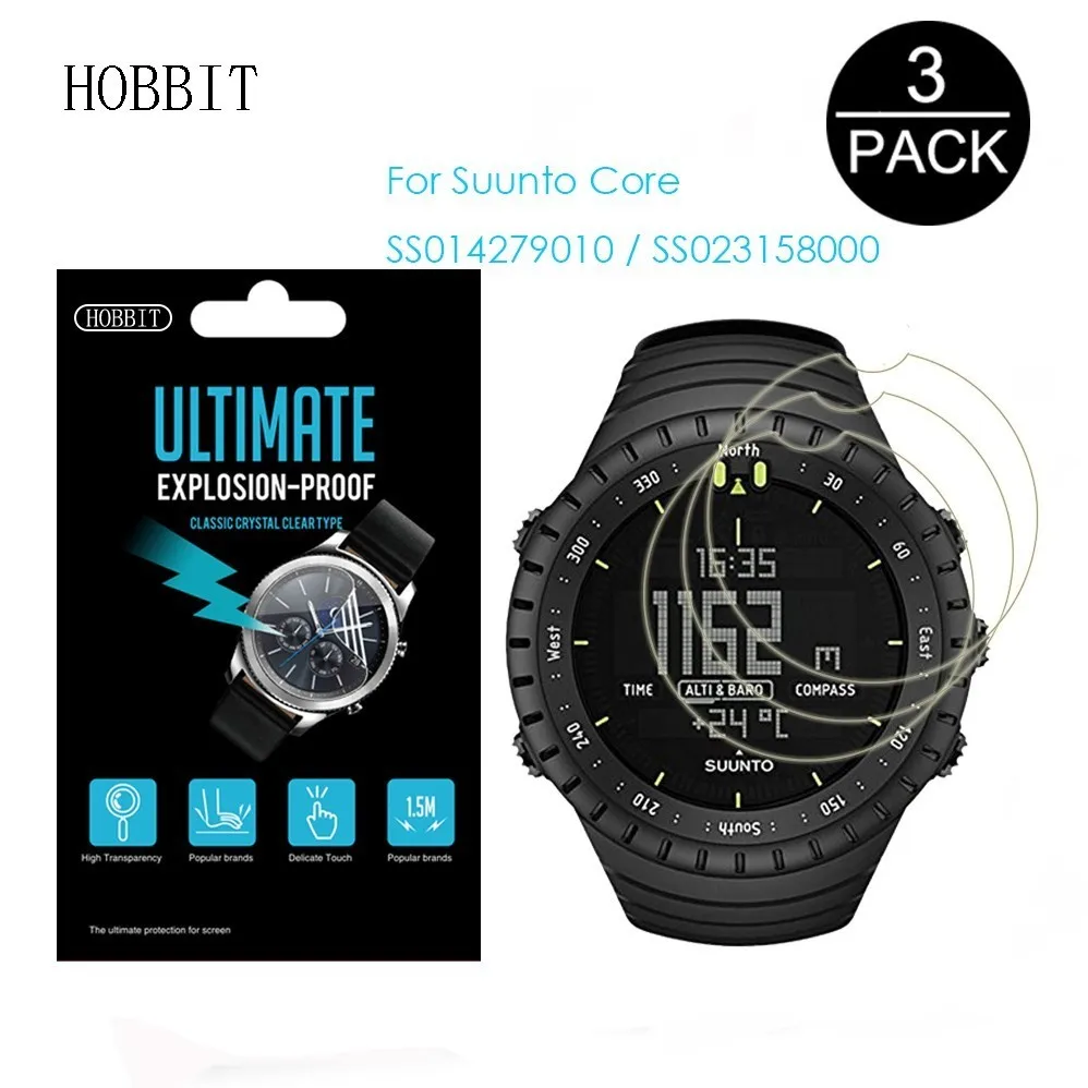 

3Pack Clear Shiled Film For SUUNTO Core SS014279010 SS23158000 Men's Sporting Watch LCD Explosion-proof Screen Protector Cover