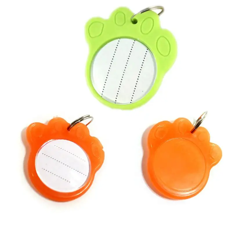 

Fluorescent Plastic ID Card Tel Number Pet Luminous Nameplate Tag Pendant Cat Dog Necklace With Rope For Night Outdoor Wholesale