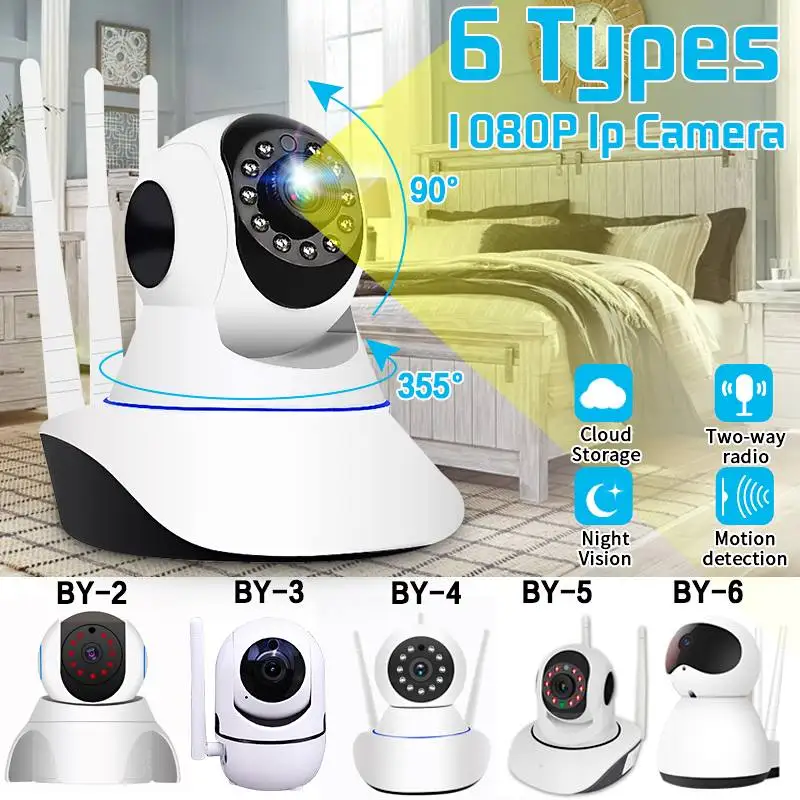 

1080P WiFi Wireless/Wired IP Camera Home Security Surveillance Camera Pan&Tilt Night Vision