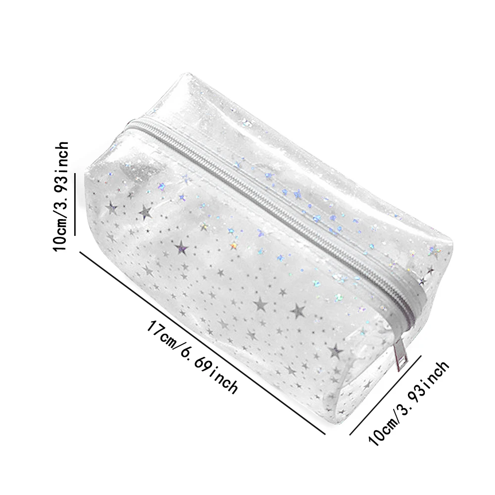 السفر واضح ستار PVC التجميل أكياس النساء الرجال شفافة سستة حقائب مكياج المنظم الجمال المكياج حمام غسل يد حالة حقيبة