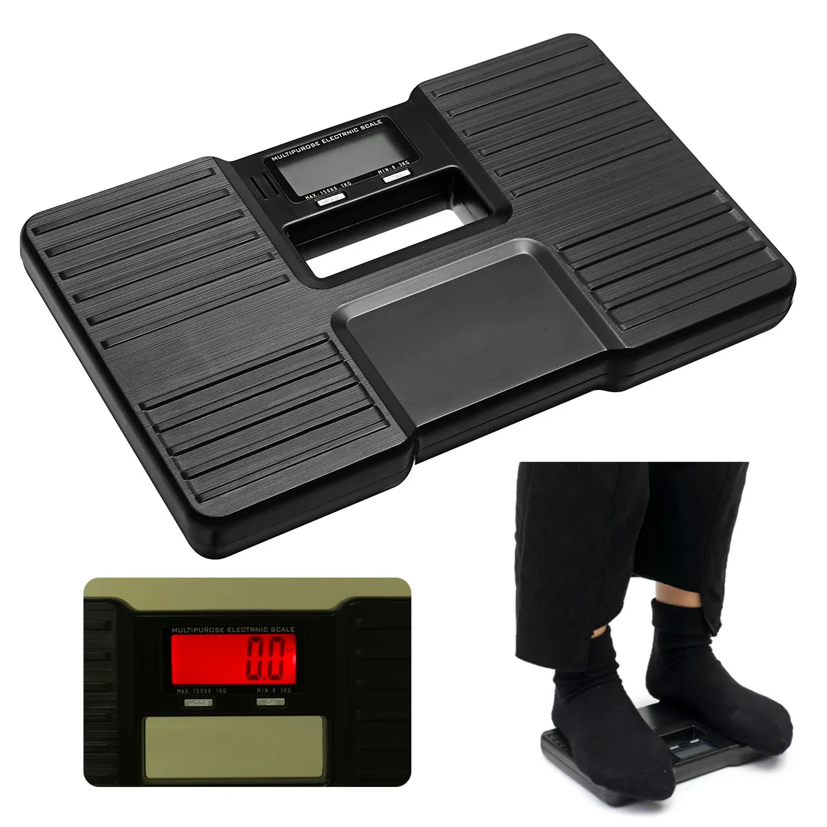 

330LB/150KG Portable Electronic Weighing Scales Body Health Fat Weight Digital Scale LCD Display Weight Instruments Tools