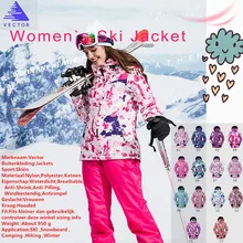 Вектор зимние куртки Спорт на открытом воздухе снег пальто лыжный Сноубординг одежда лыжная куртка для женщин ветрозащитный водонепроница
