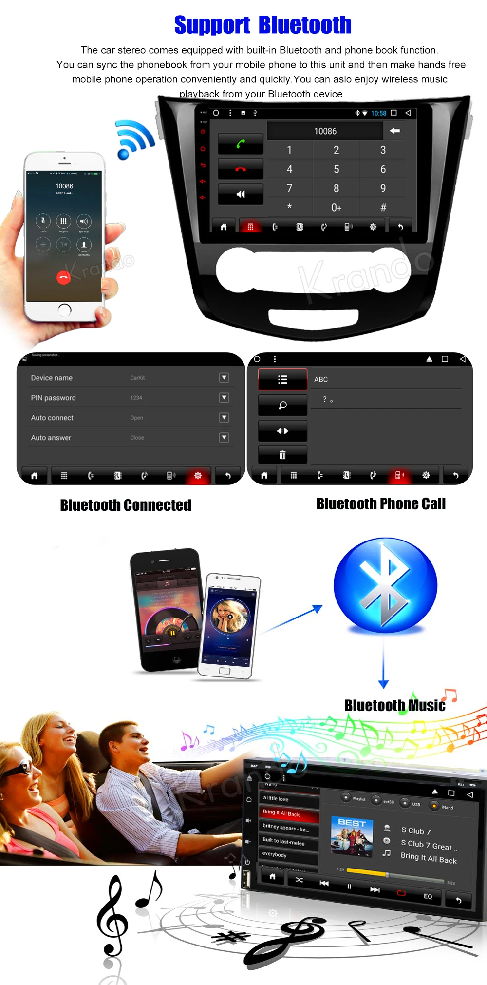 Best Krando Android 8.1 10.1" Touch screen car Multmedia system for NISSAN X-TRAIL /Rouge 2013+ radio player gps navigation wifi 5