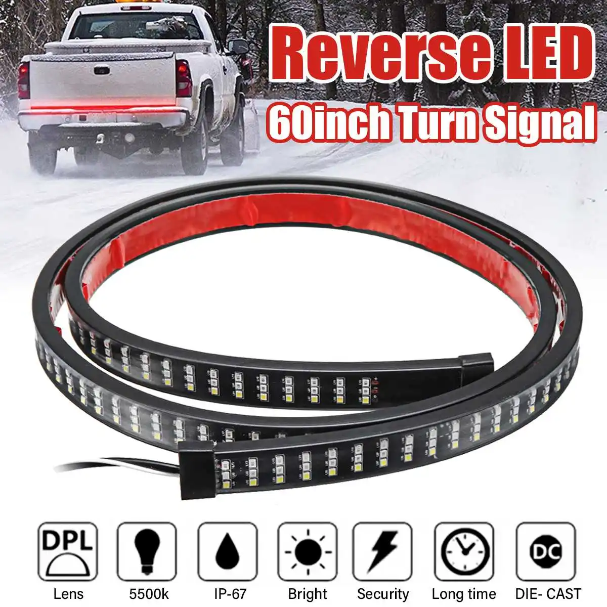 

60 inch Car Trunk Sequential LED Strip Turn Signal Switchback Indicator Reverse Light DC 12V 216LED IP67 Waterproof LED Strip