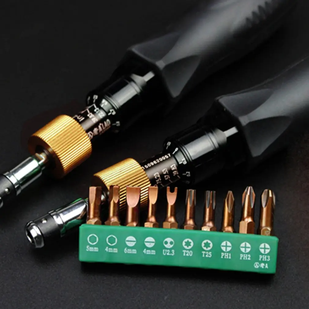 

LAOA LA315006 1/4" Drive Adjustable Torque Screwdriver 1-6n/m Spanner Tamperproof Hand Repair Tool Screw Car Phone Precision