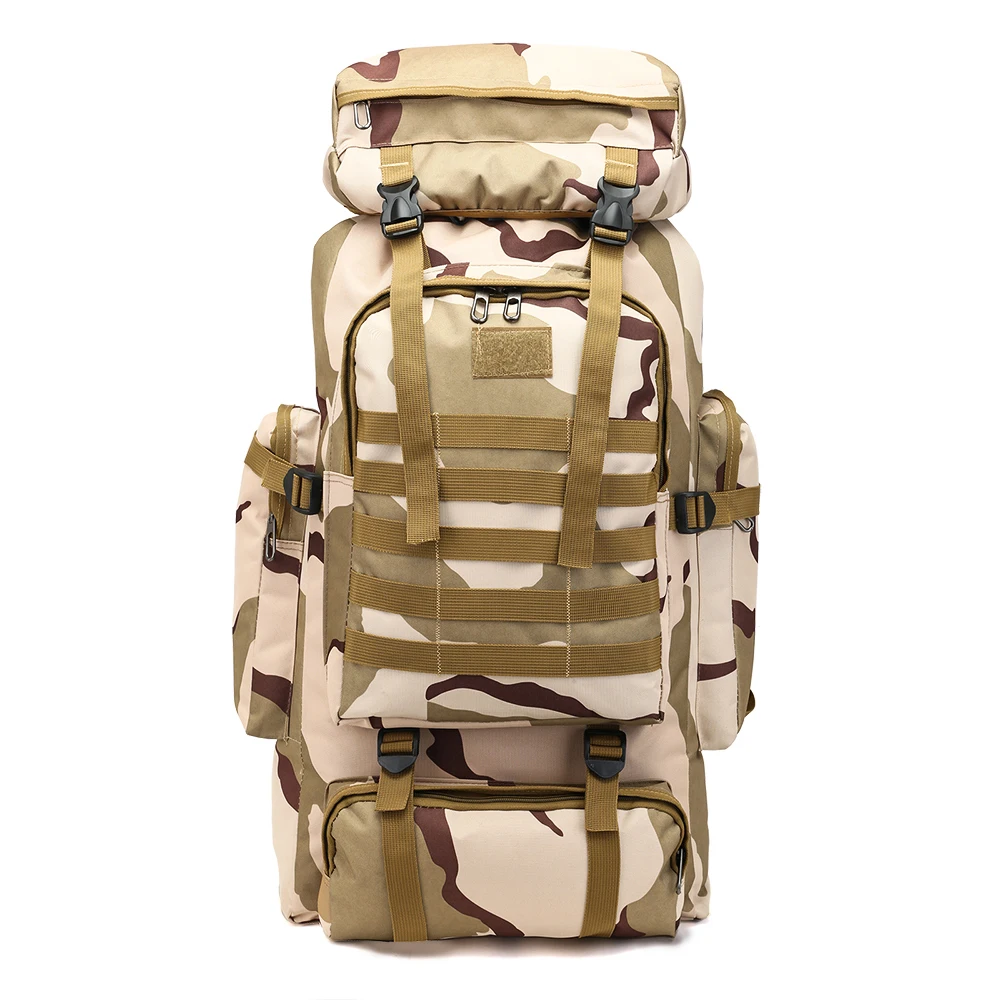 

80L Men Backpacks Waterproof Climbing Hiking Bags Camouflage Backpack Camping Mountaineering Outdoor Sport Backpack