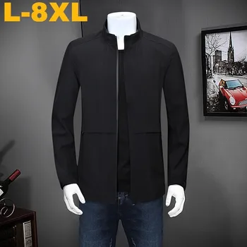 

BIG 8xl Plus Size 7xl 6xl 5xl 2019 Men New Man Jacket Coat Men Casual Loose Men Jacket Of High Quality Business Collar Stay
