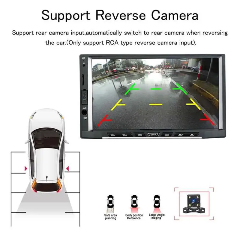 Excellent 2 Din android car radio 7 Inch Touch  Android 8.1 Car Stereo MP5 Player GPS navigation Support GPS Navi FM Radio WiFi Carplay 4