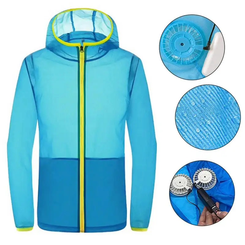 

Air Conditioning Clothes Fan Summer Cooling Clothes Set USB Heatstroke Air Conditioning Suit Parent-Child UV Protection Clothing