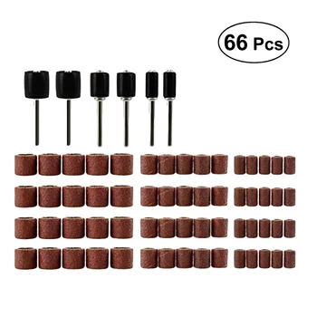 

66 Pcs Drum Sanding Kit Sanding Bands with Mandrelfor for Abrasive Tool Dremel Accessories Dremel Power Tool