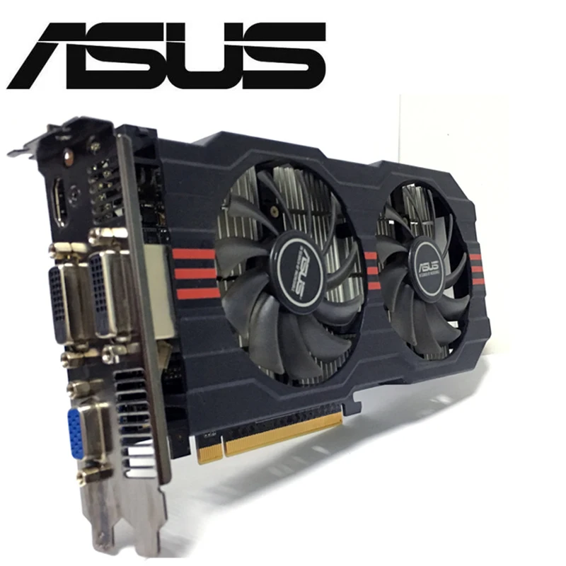 Видеокарта Asus видеокарта для настольного ПК 128 битная GTX750TI GTX 750TI 2G D5 DDR5 PCI Express 3