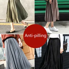 PEONFLY юбка для женщин осень зима элегантные миди длинные юбки для женщин Высокая талия плиссированная юбка из искусственной кожи женский черный серый