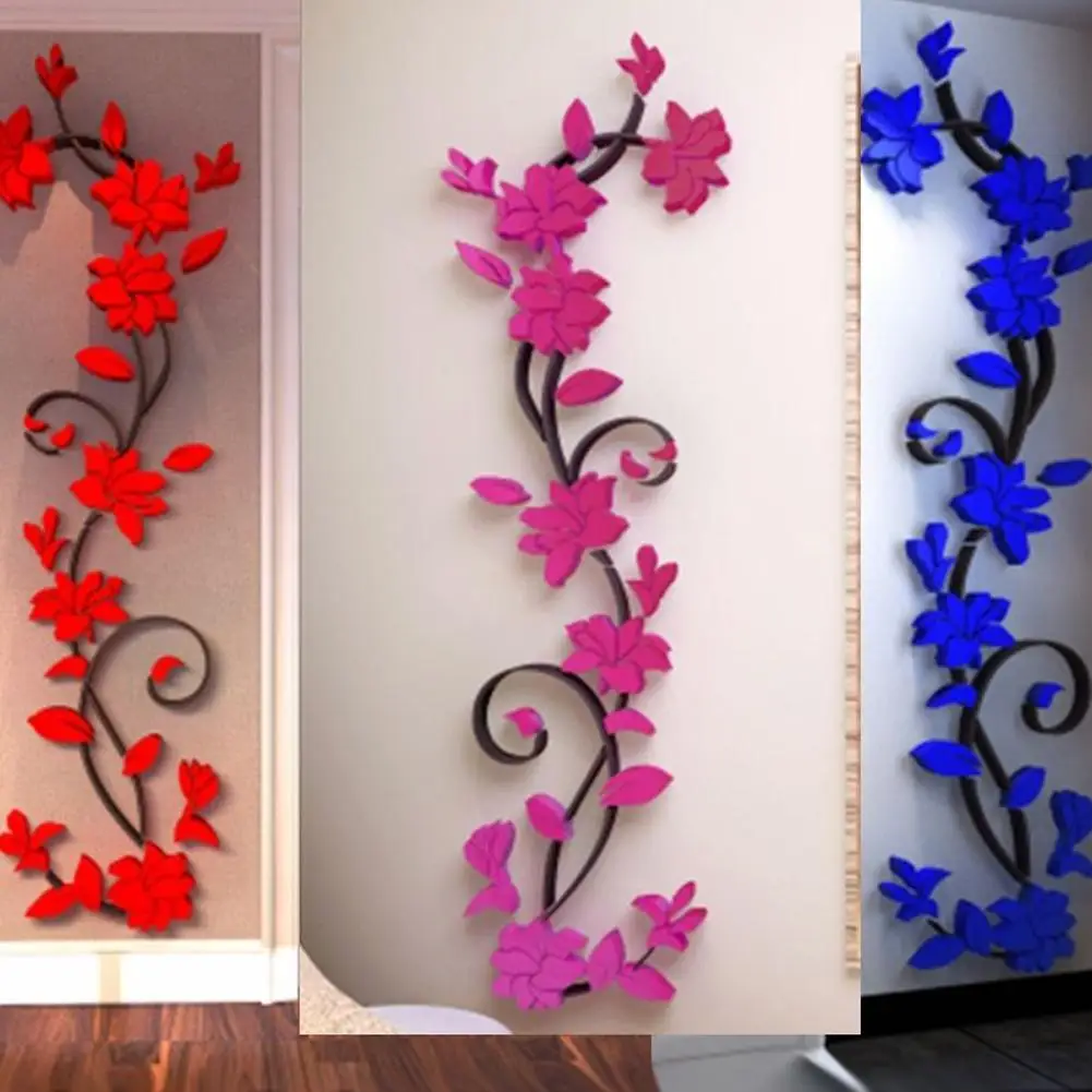 Высокое качество ТВ фон DIY 3D Романтическая наклейка 6 цветов акриловый съемный