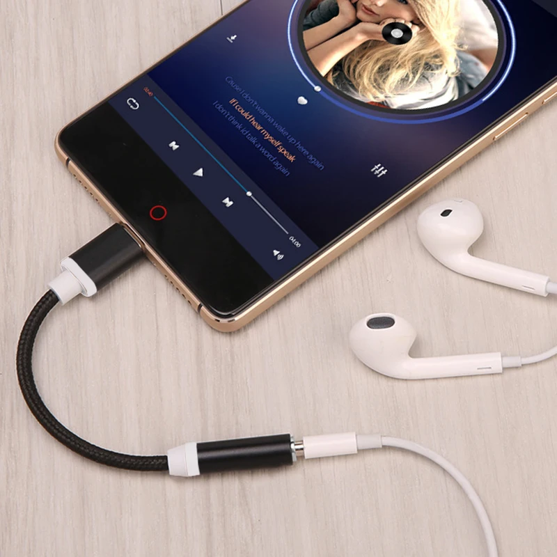 

for type-c Lightning Audio for xiaomi mi 8 Mix 3 3.5mm Converter Audio headphone jack adapter Play Music for huawei mate 20 pro